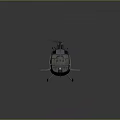 Space and Aerospace Support Helicopter With Rotating Propeller And Interior Equipment