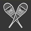 White Crossed Racquets Sports Equipment With Modern Mesh Design And Reflective Base