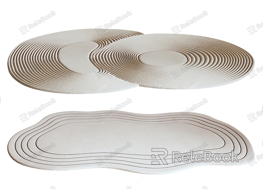 Middle antique shaped carpet round carpet wave carpet model