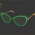 Stylish Jewelry Sunglasses With Black Gold Frame And Blue Tinted Lenses