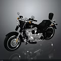 Classic Black Motorcycle With Shiny Chrome Details Black Seat And Headlight