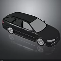 Modern Black Sedan 3D Render With Silver Wheels And Glossy Exterior Design