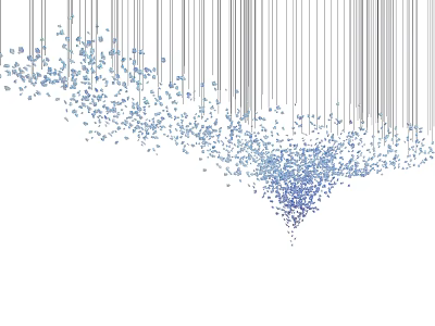 Crystal Chandelier With Slender Hanging Crystals Blue And Light Blue Decorative Elements Elegant Scattered Design 3d model