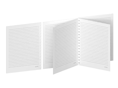 Open White Notebooks Featuring Lined Pages And Spiral Binding Layout 3d model Open White Notebooks Featuring Lined Pages And Spiral Binding Layout 3d model