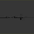 Tactical Sniper Rifle With Telescopic Scope Long Barrel Bipod Stand And Metallic Design