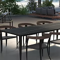 Outdoor Table With Modern Chairs In Beach And Garden Outdoor Settings