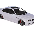 White Two Door Sports Car With Black Roof Black Wheels And Red Brake Calipers