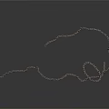 Silver Metallic Chain Equipment With Curved Shape On Dark Background