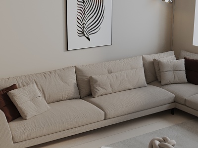 Modern three-seat sofa model