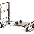 Professional Pilates Reformer Fitness Equipment With Metal Frame Spring System And Sliding Platform