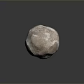 Rough Surface Stone Sphere In Brown And White Color On Dark Background With Reflection