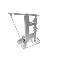 Heavy Duty Metal Mechanical Equipment Featuring Vertical Frame Crossbeam And Wheel Assembly
