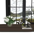 Modern Vase Combination Ornaments Combination Desktop Ornaments 3d model