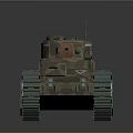 Realistic 3D Tank Model With Camouflage Paint Turret Tracks Number 10 And Antenna Design