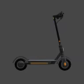 Black Electric Scooter With Yellow Wheel Accents And Modern Urban Design