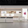 Shopping Mall Electronic Store with iPhone Huawei Displays Display Counters and Product Shelves