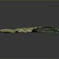 Detailed Terrain Model With Green Vegetation And Pink Topographic Areas