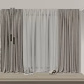 Elegant Beige Curtains With Sheer Layers And Window Sill Decorative Items
