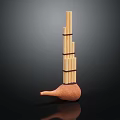 Handmade Musical Instrument and Art Supplies Bamboo Pan Flute with Gourd Base Design