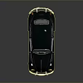 Classic Silver Beetle Car Featuring Red Interior On Dark Shiny Background