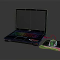 MSI Gaming Laptop With RGB Backlit Keyboard Illuminated Mouse Mouse Pad And Cooling Stand