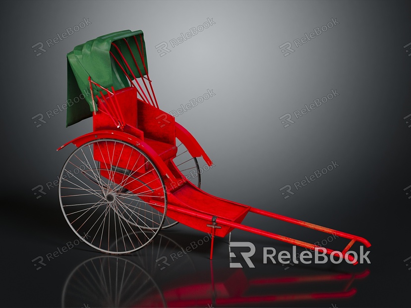 modern rickshaw human pull cart model