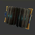 Open Lifestyle Essential Book Featuring Brown Pages Blue Glowing Symbols And Orange Blue Edges