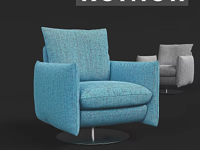Modern Soft Fabric Upholstered Swivel Office Chair With Padded Armrests For Comfortable Daily Office Use 3d model