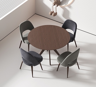 Dining table and chair 3d model