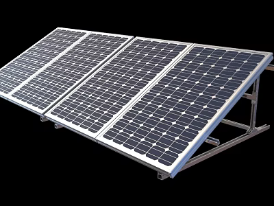 Industrial Solar Panels Mounting System With Frame For Renewable Energy Equipment 3d model