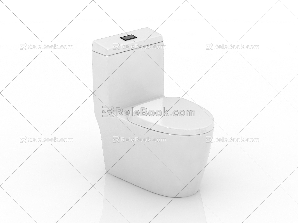 Modern toilet seat 3d model