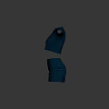 Stylish Blue Cropped Top And Fitted Skirt Two Piece Outfit With Textured Fabric