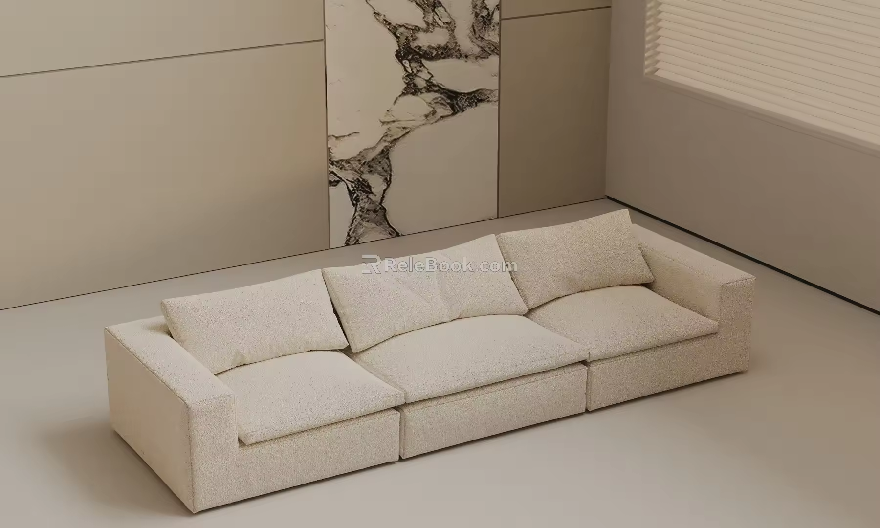 Three-seat sofa 3d model