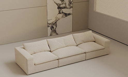 Three-seat sofa 3d model