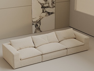 Three-seat sofa 3d model