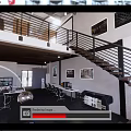 Modern Public Office Space With Wooden Desks White Chairs And Open Layout
