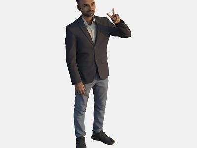 foreign man black man 3d model