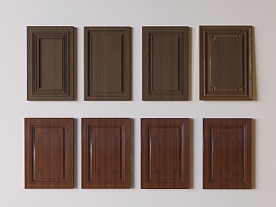 New Chinese Style Wardrobe Door Panel Solid Wood Wardrobe Door Panel 3d model