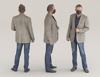 Man Passerby Pedestrian 3d model