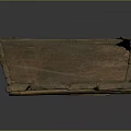 Vintage Wooden Tray with Rustic Rectangular Shape and Natural Wood Texture 3d model
