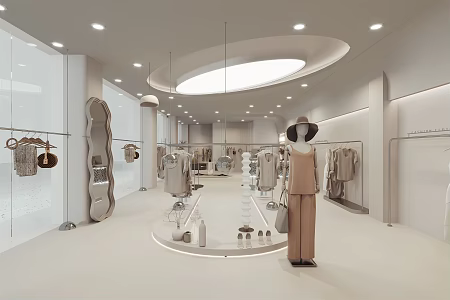 Modern Clothing Store Womens Clothing Store 3d model