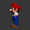 Cartoon Mario Character With Red Hat Blue Overalls White Gloves Brown Shoes