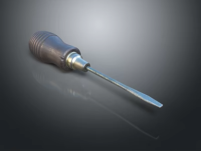 Durable Household Screwdriver With Ergonomic Handle And Metal Shank For Home Use 3d model