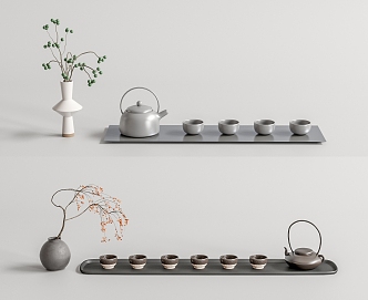 New Chinese Tea Set Teapot Tea Set 3d model