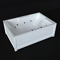 White Modern Whirlpool Bathtub With Multiple Massage Jets And Sleek Design