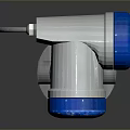 Risoner Industrial Digital Meter With Blue Top Circular Display And Silver Base