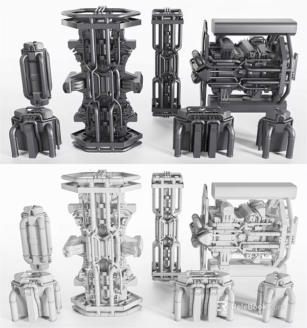 Industrial Equipment 3D Models Featuring Mechanical Structures And Detailed Technical Components 3d model 