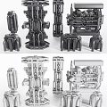 Industrial Equipment 3D Models Featuring Mechanical Structures And Detailed Technical Components
