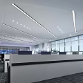 Modern Monitoring Room Interior Design With Large Screen Display Tables Chairs And Plants