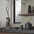 Modern Open Dining Kitchen With Island Counter Bar Stools Cabinets And Refrigerator